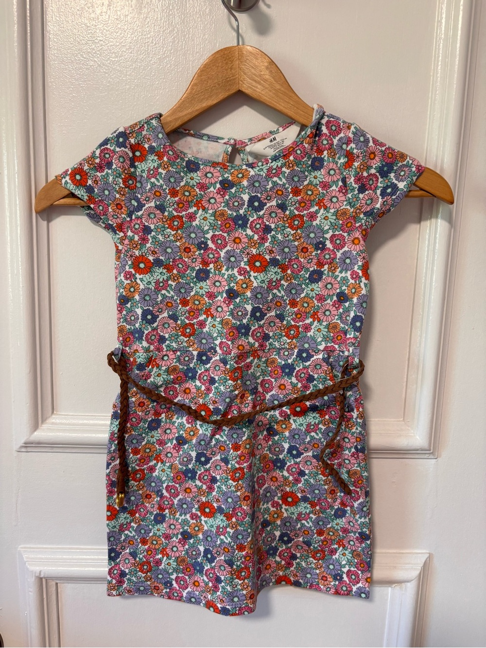 H&M Girls Floral Cotton Dress in Red, Pink, Purple and Blue